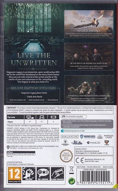 Hogwarts Legacy Deluxe Edition - Nintendo Switch Spil (A Grade) (Genbrug)